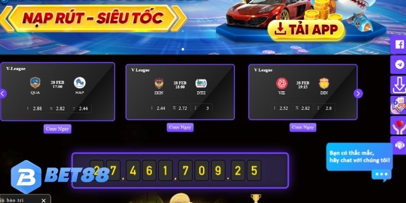 Bet88 thiết kế giao diện chơi cược tối ưu trải nghiệm